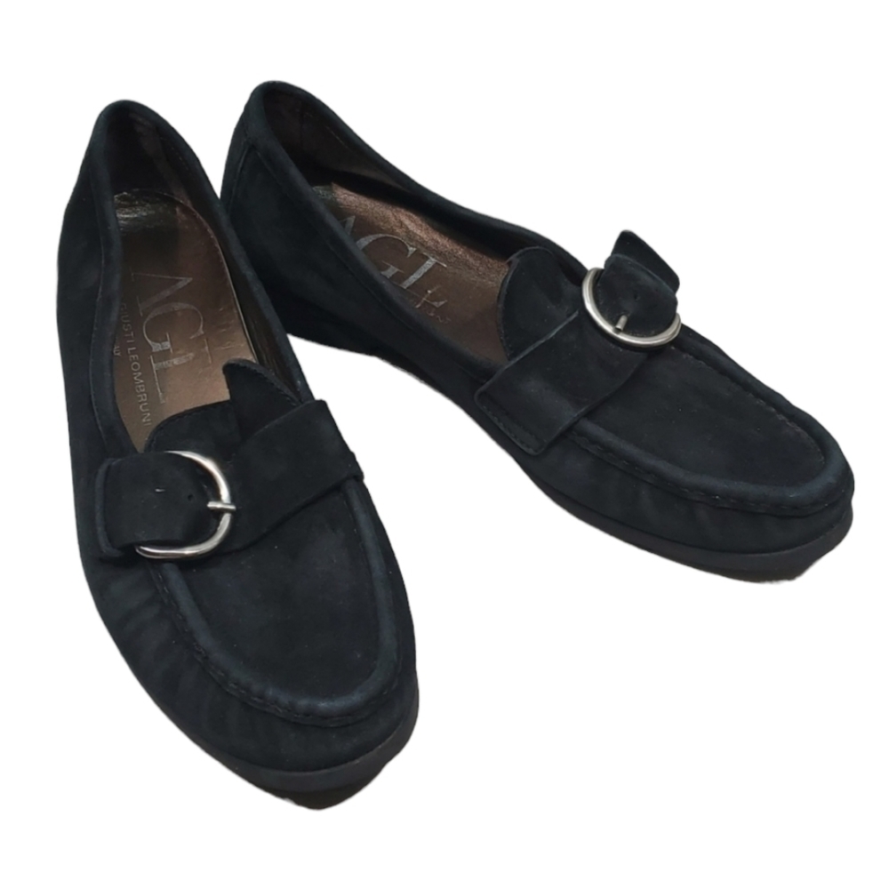 AGL Womens Loafer Suede Slip On Flats shoes sz 37 US 7